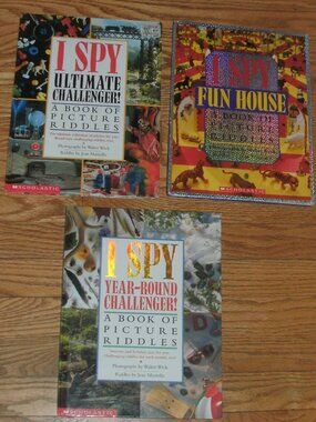 LOT of 3 Walter Wick & Jean Marzollo I SPY Scholastic Series Hardcover Book
